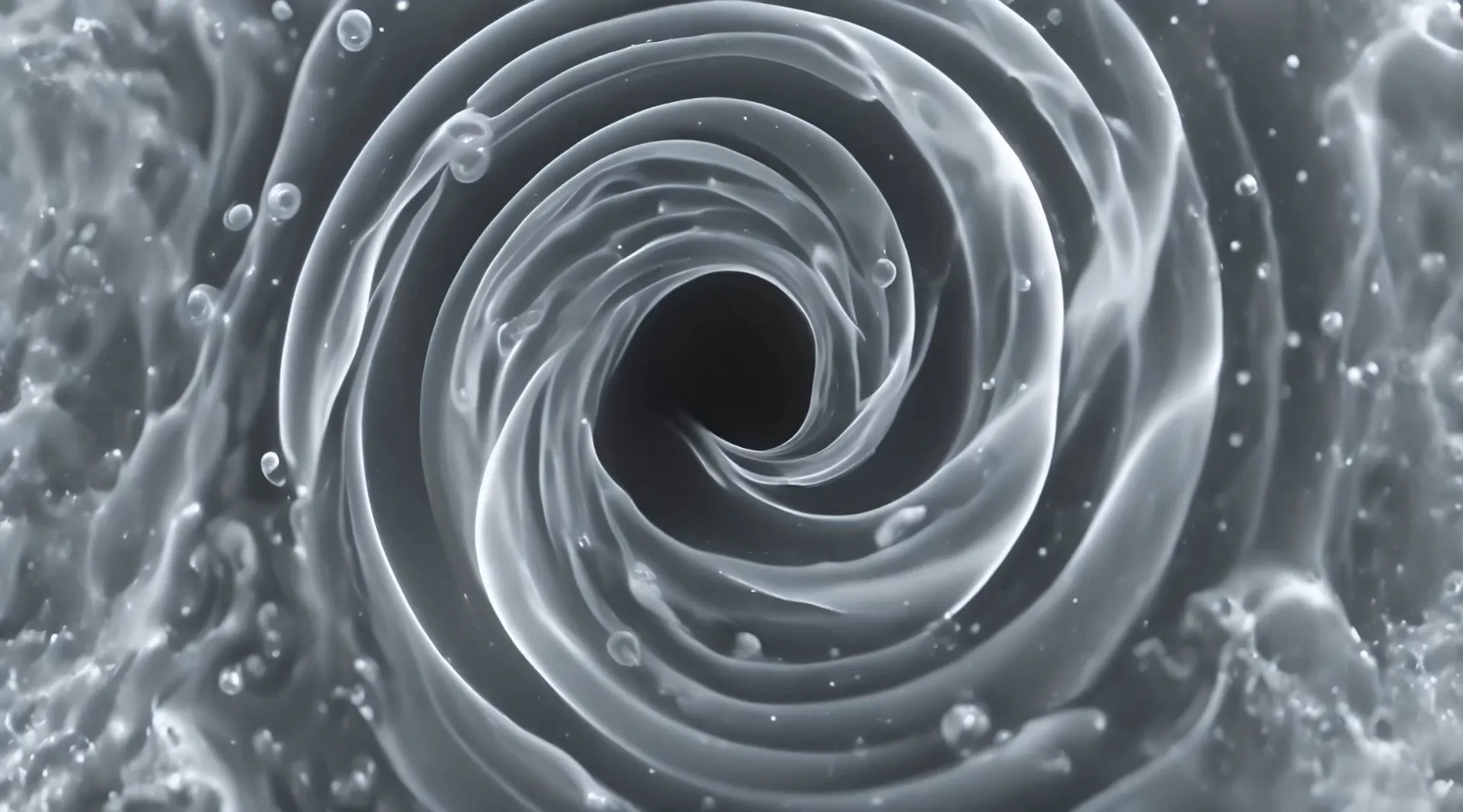 Abstract Liquid Spiral Greyscale Motion Graphics Loop